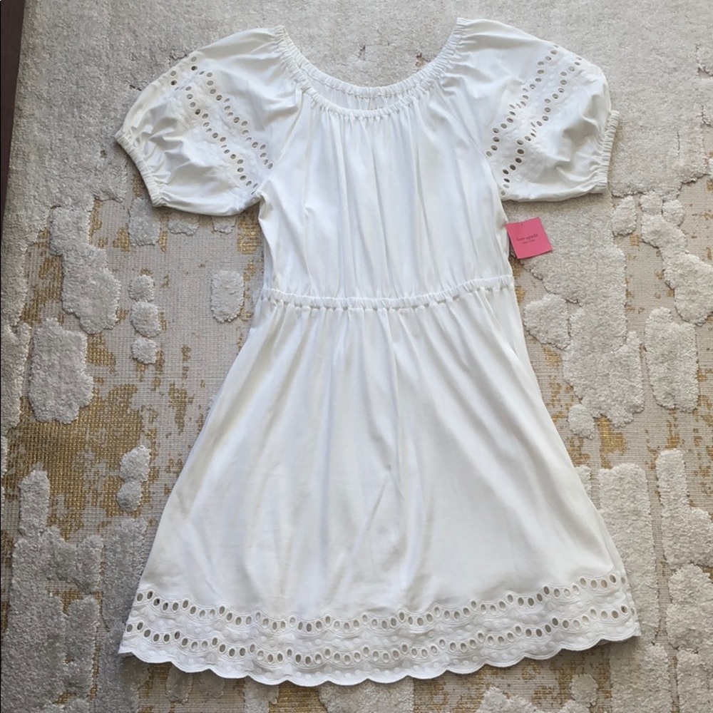 White skater Kate Spade dress, size L